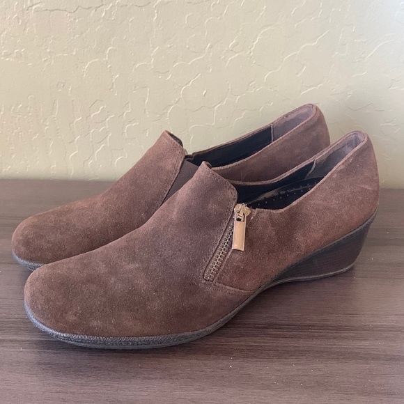 Aquatalia Brown Italian Suede Leather‎ Loafer Size 10 - Picture 4 of 9